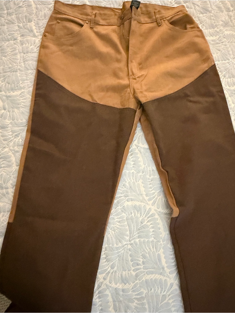 Men's Two-Tone Brown Work Pants